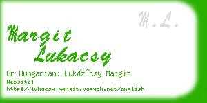 margit lukacsy business card